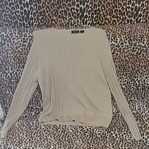 Men's Beige Long Sleeve Top